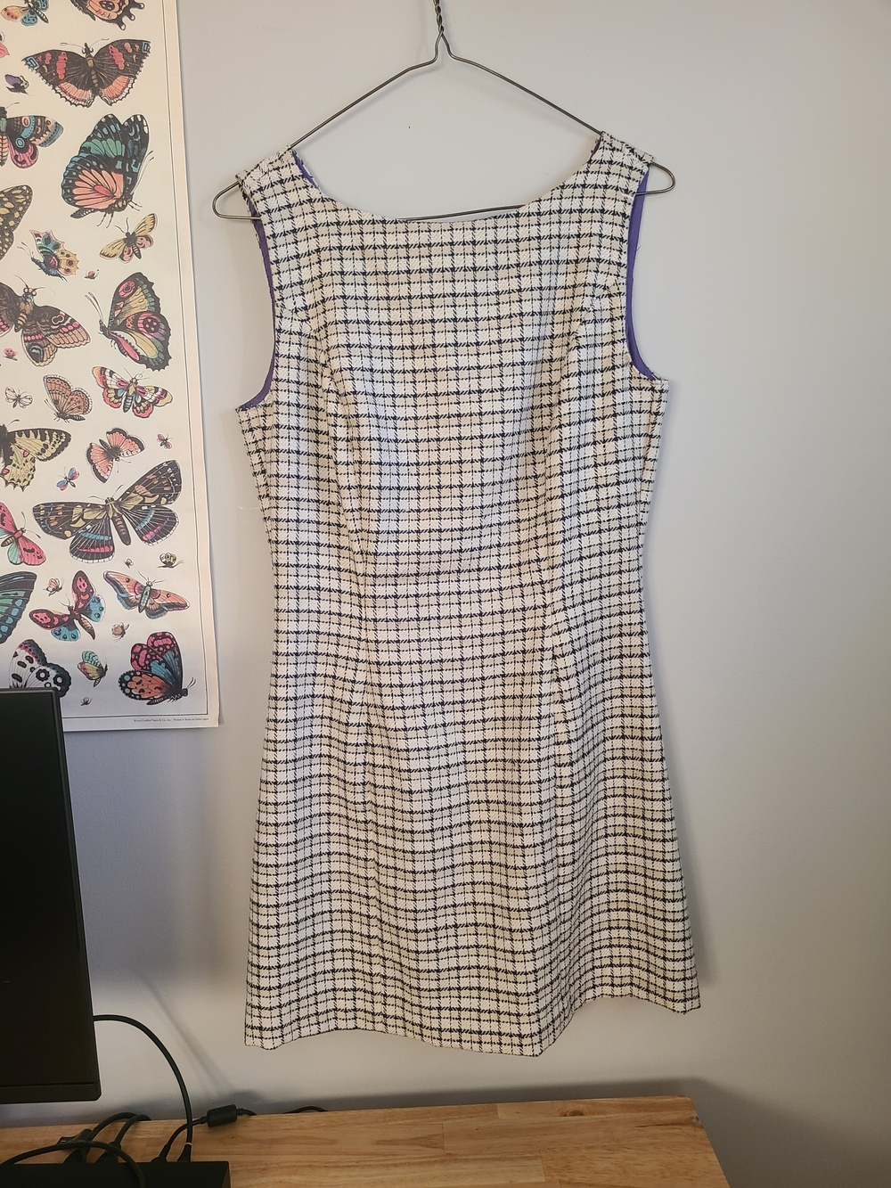 Handmade Wool Preppy Mini Dress - Picture 2 of 5